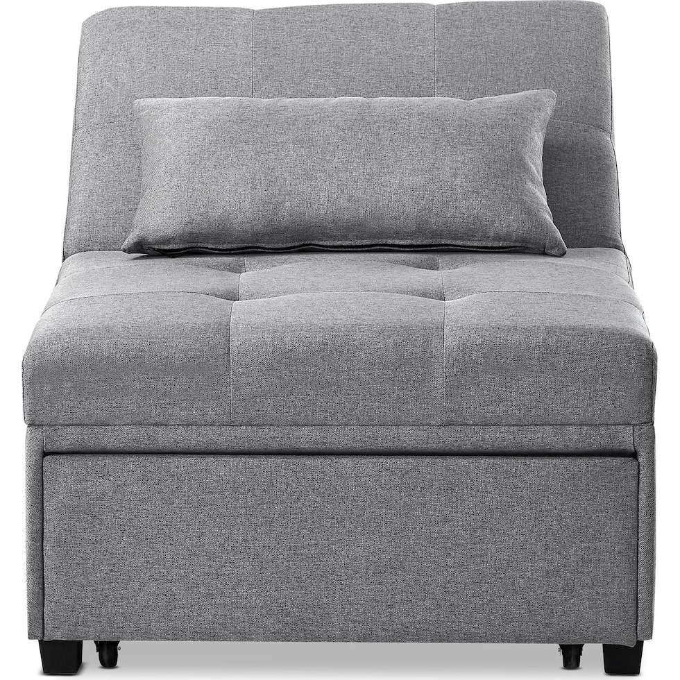 riley gray convertible chair   