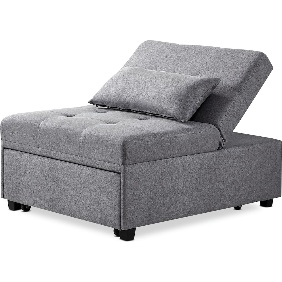 riley gray convertible chair   