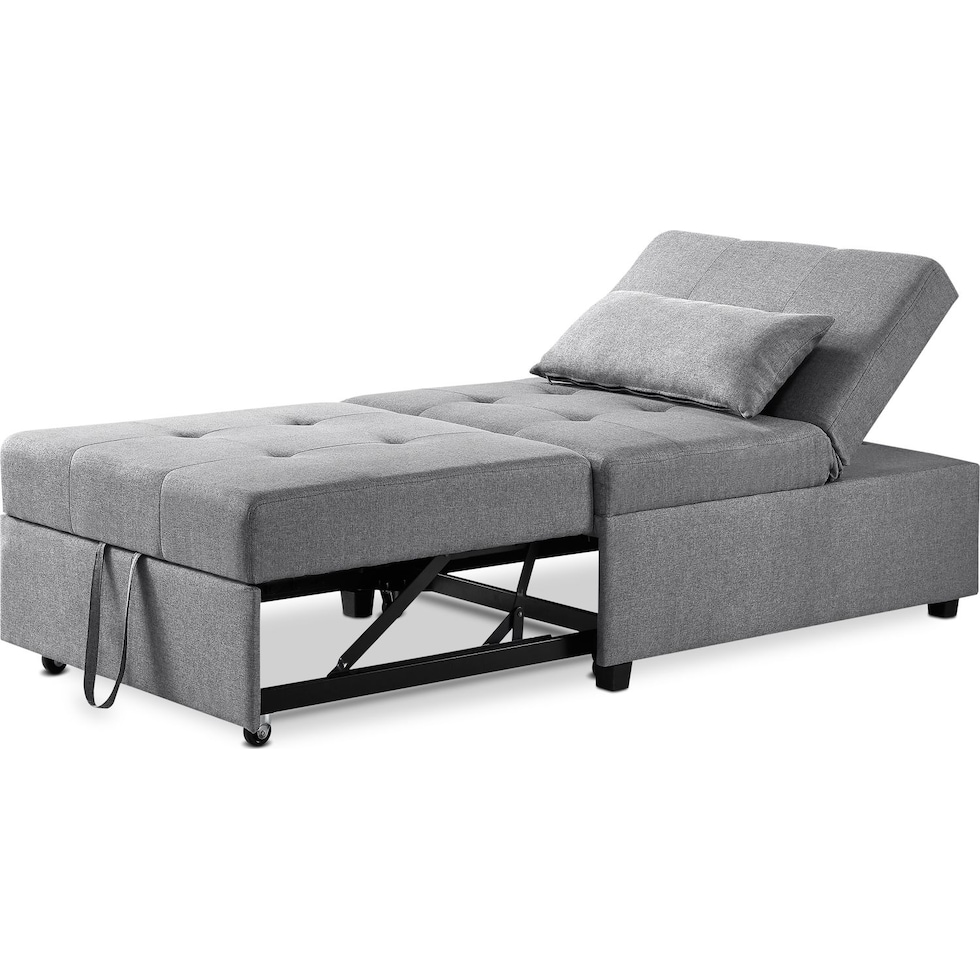 riley gray convertible chair   