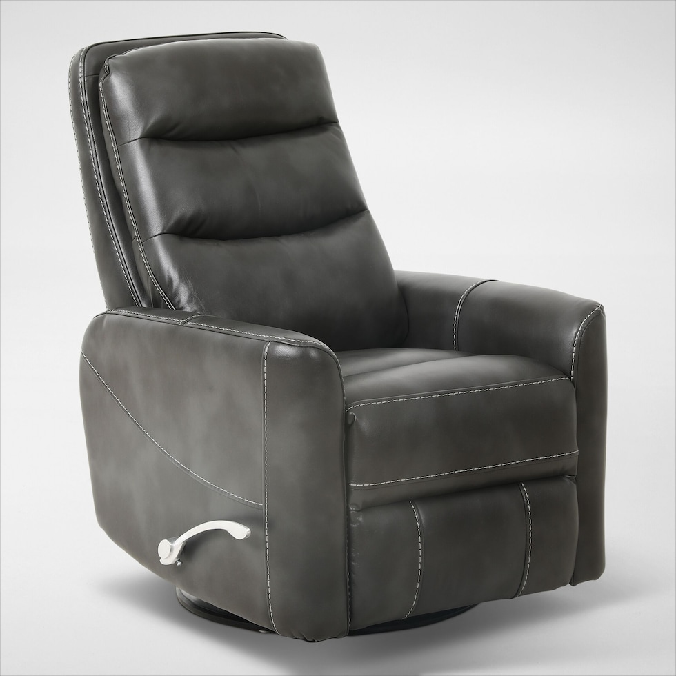 riley gray swivel chair   