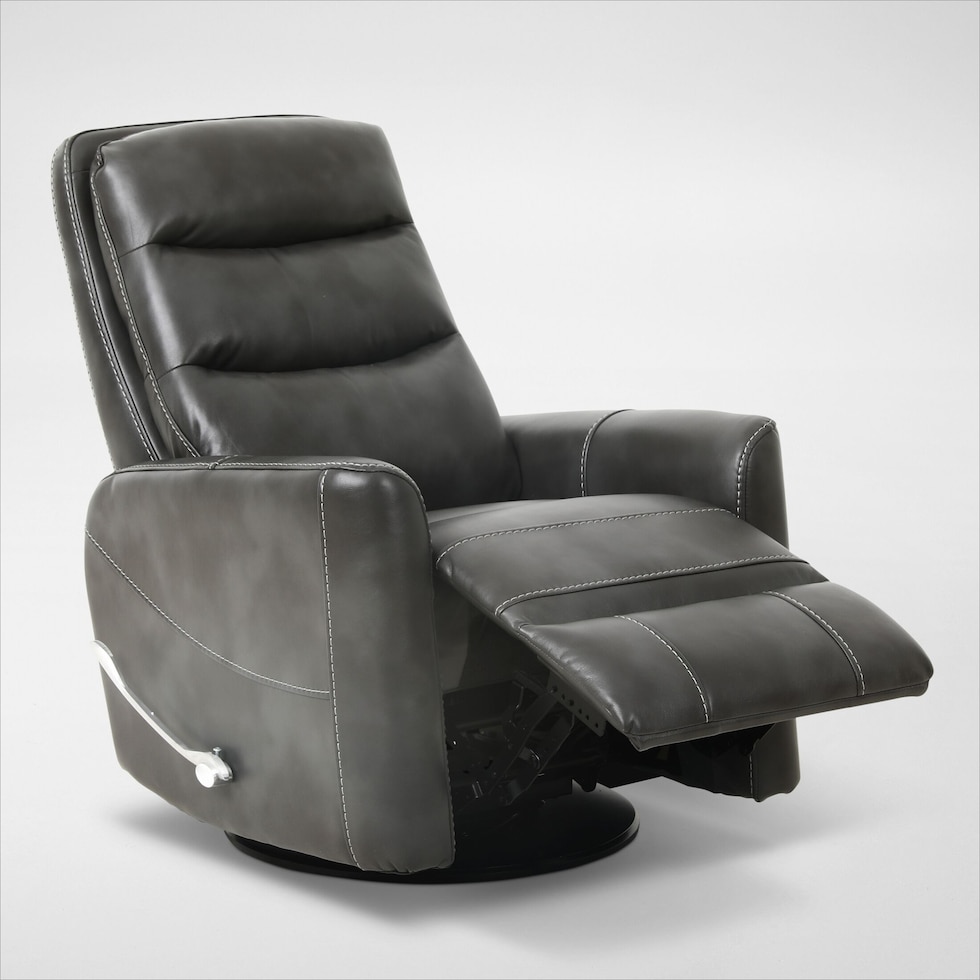 riley gray swivel chair   