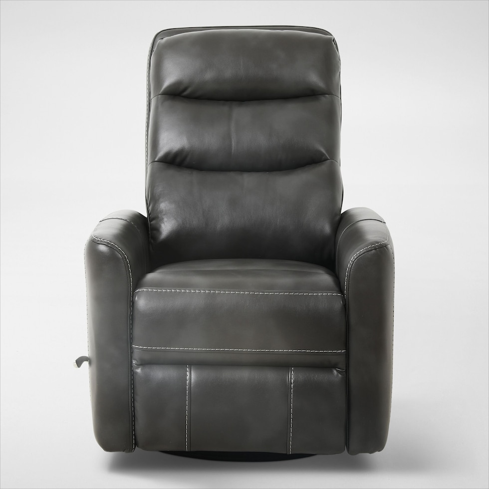 riley gray swivel chair   