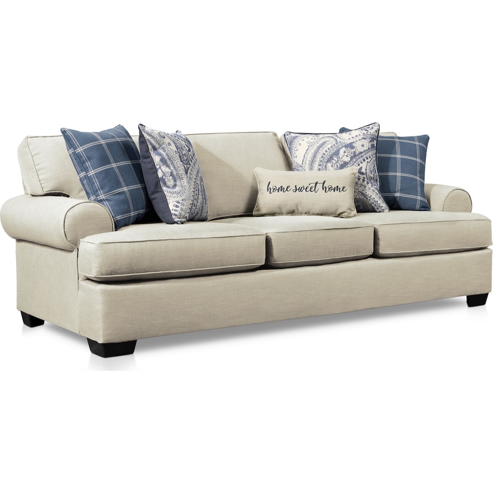 riley light brown sofa   