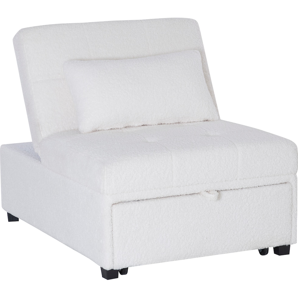 riley off white convertible chair   