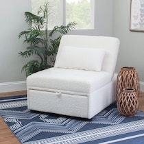 riley off white convertible chair   