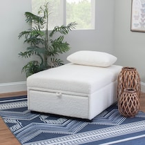 riley off white convertible chair   