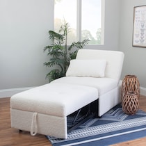 riley off white convertible chair   