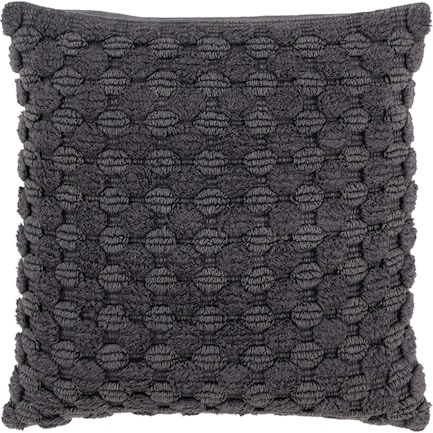 Rinna 20" X 20" Pillow - Charcoal