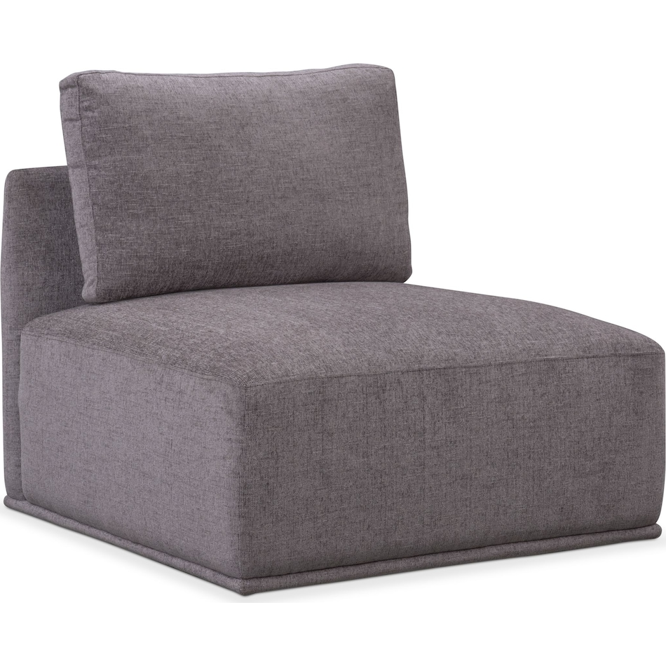 rio gray armless chair   