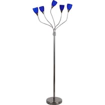 rivera black blue floor lamp   