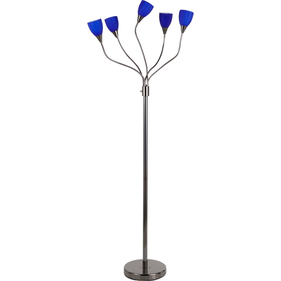 rivera black blue floor lamp   