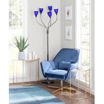 rivera black blue floor lamp   