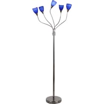 rivera black blue floor lamp   
