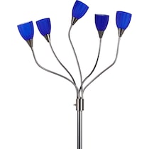 rivera black blue floor lamp   