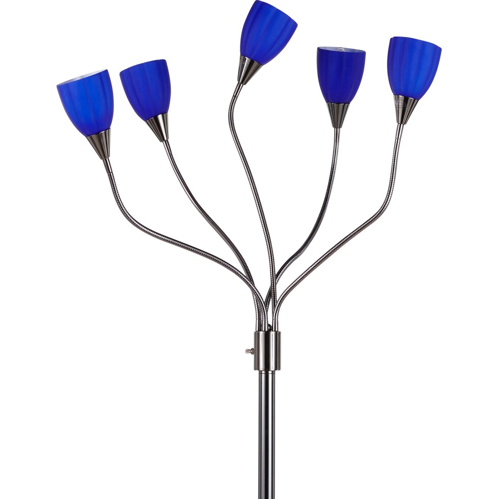 rivera black blue floor lamp   