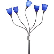 rivera black blue floor lamp   