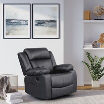 rivera black manual recliner   