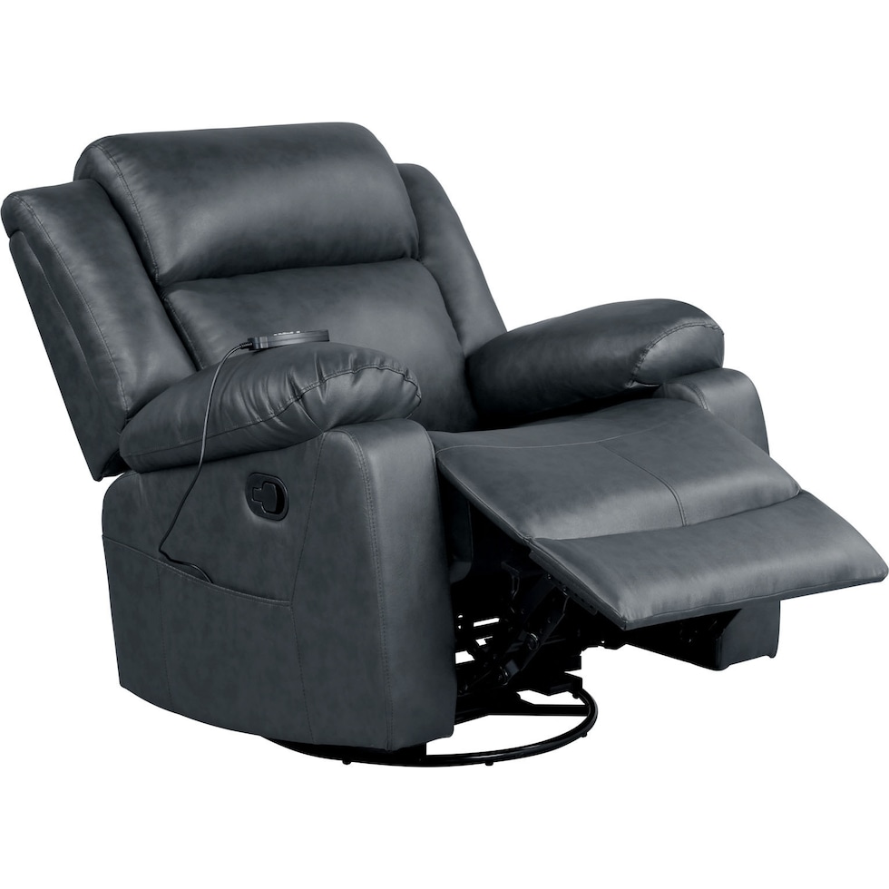 rivera gray manual recliner   