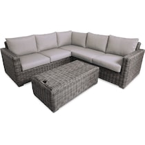 riverside gray outdoor sectional set   