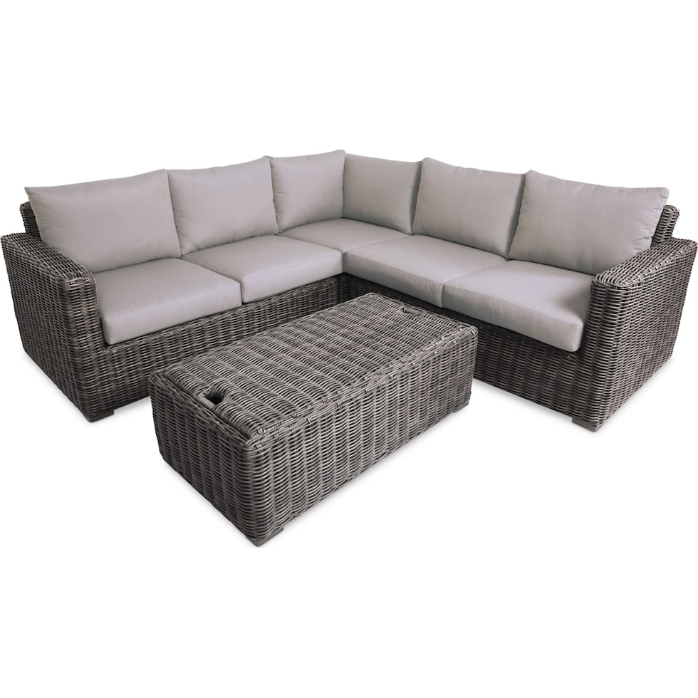 riverside gray outdoor sectional set   