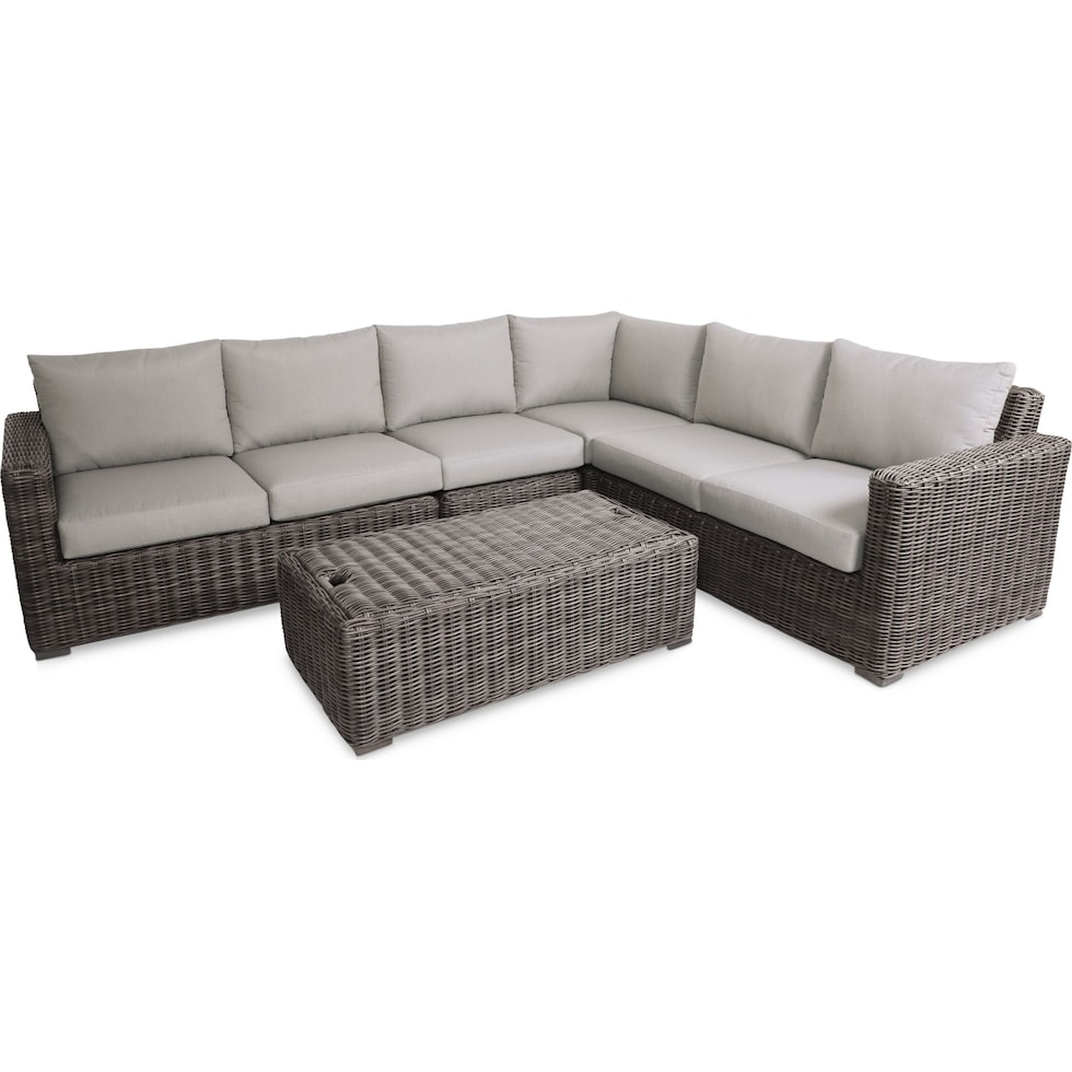 riverside gray outdoor sectional set   
