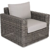 riverside gray outdoor swivel rocker   