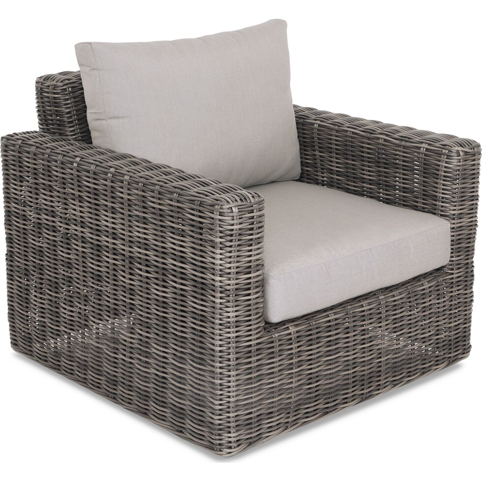 riverside gray outdoor swivel rocker   