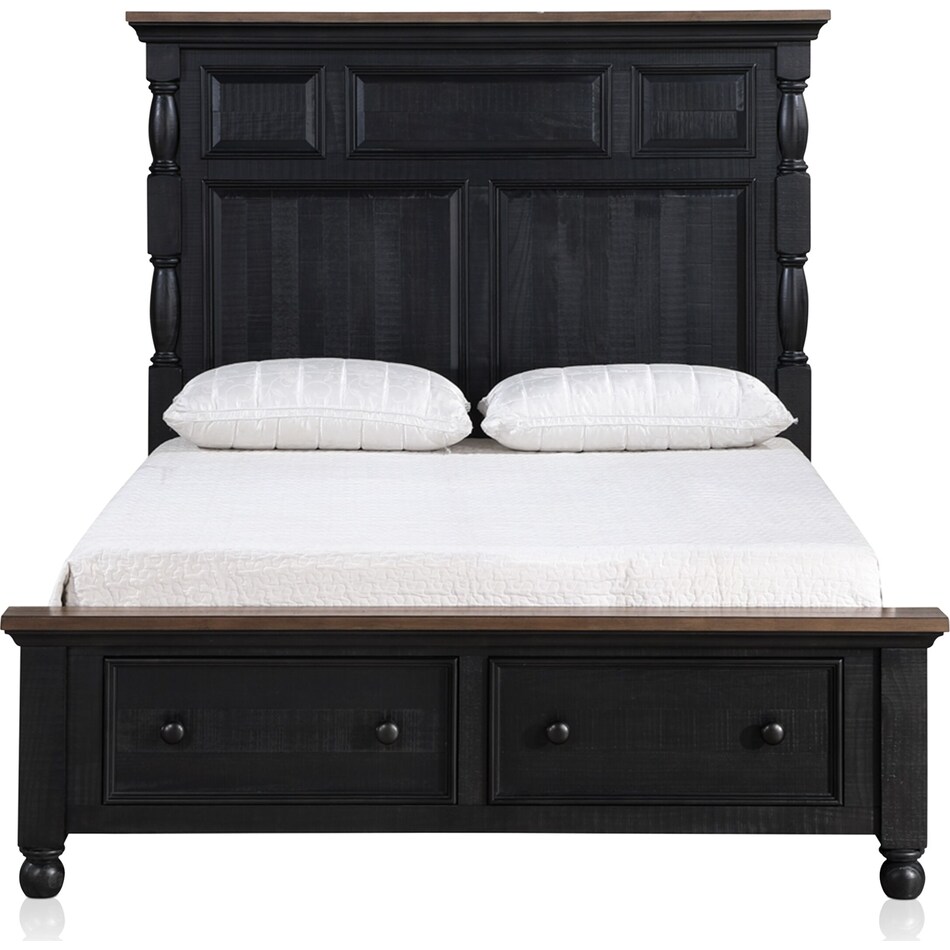 Riverview 6Piece Storage Bedroom Set with Dresser, Mirror and Charging