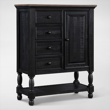 Riverview Door Chest - Black