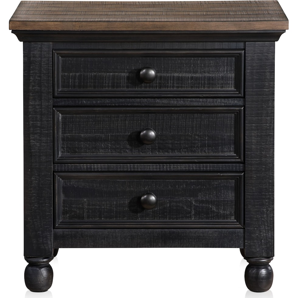 riverview black nightstand   