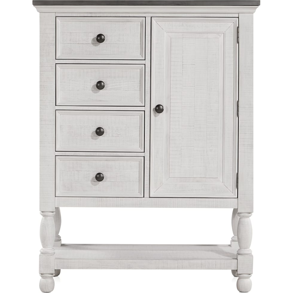 riverview white door chest   