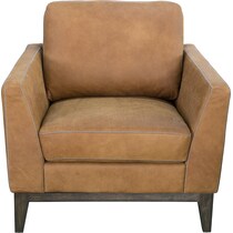 riveter light brown accent chair   