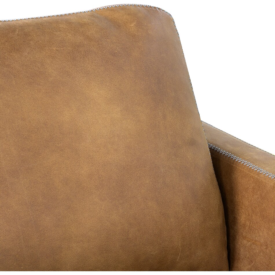 riveter light brown accent chair   