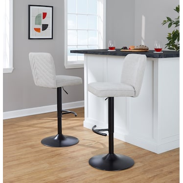 Robby Set of 2 Adjustable Swivel Bar Stools