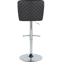 robby black vegan leather chrome bar stool   