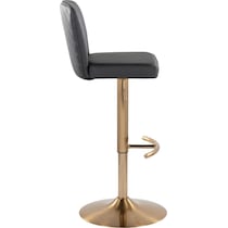robby black vegan leather gold bar stool   