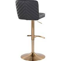 robby black vegan leather gold bar stool   