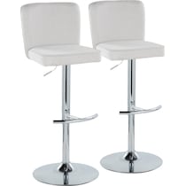 robby white chrome bar stool   