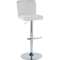 robby white chrome bar stool   