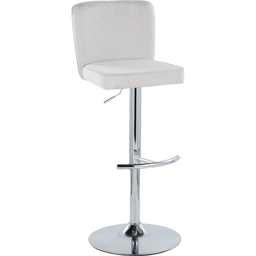 robby white chrome bar stool   