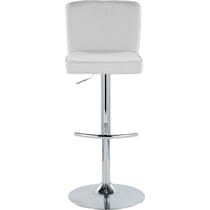 robby white chrome bar stool   