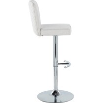 robby white chrome bar stool   