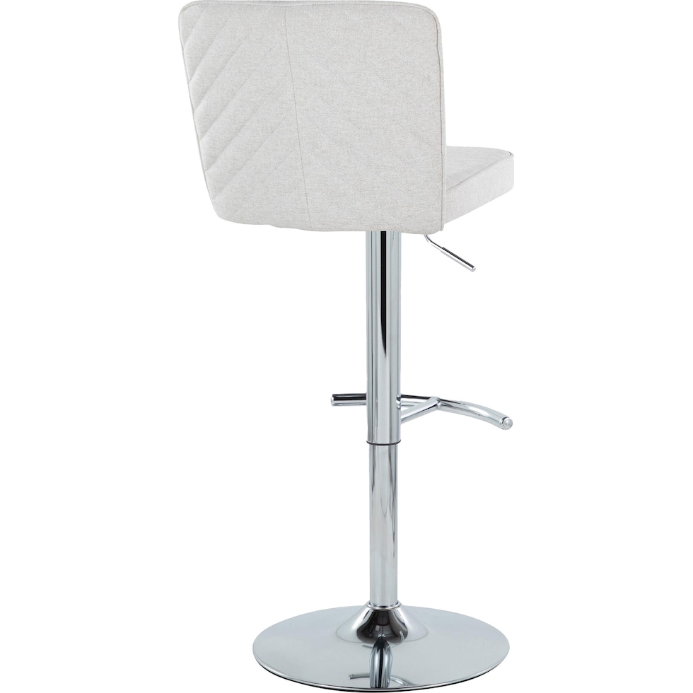 robby white chrome bar stool   
