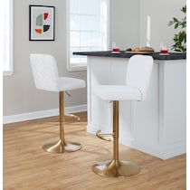 robby white gold bar stool   