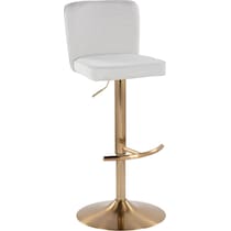 robby white gold bar stool   