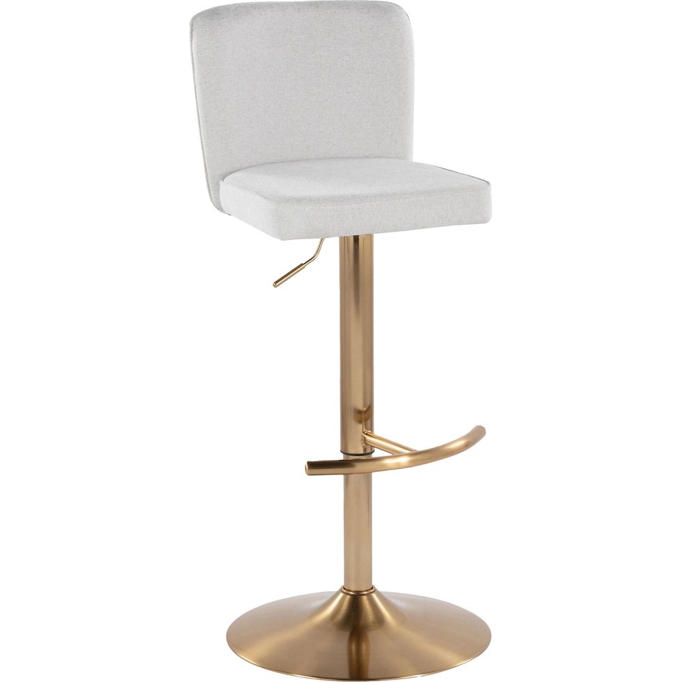 robby white gold bar stool   