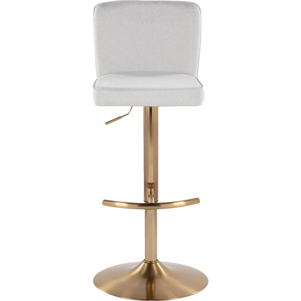 robby white gold bar stool   