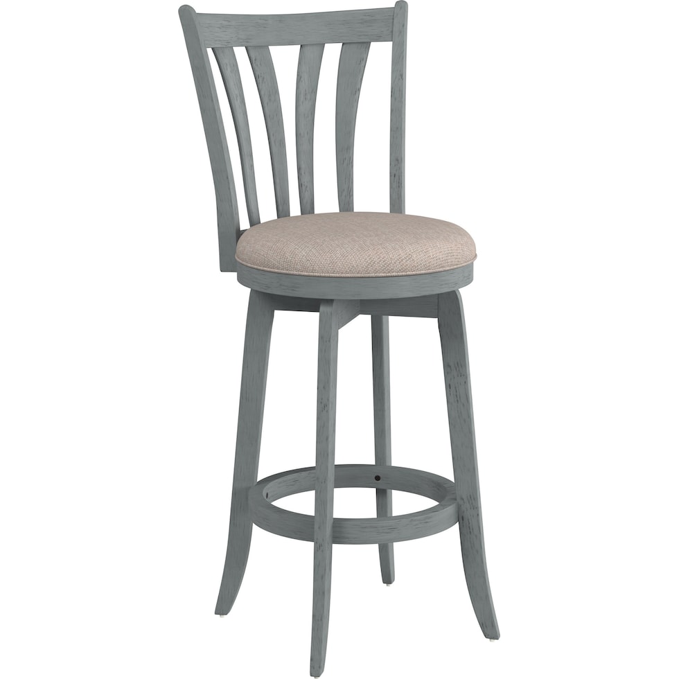 roberta blue white gray bar stool   