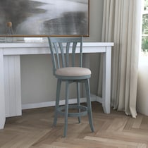 roberta blue white gray bar stool   