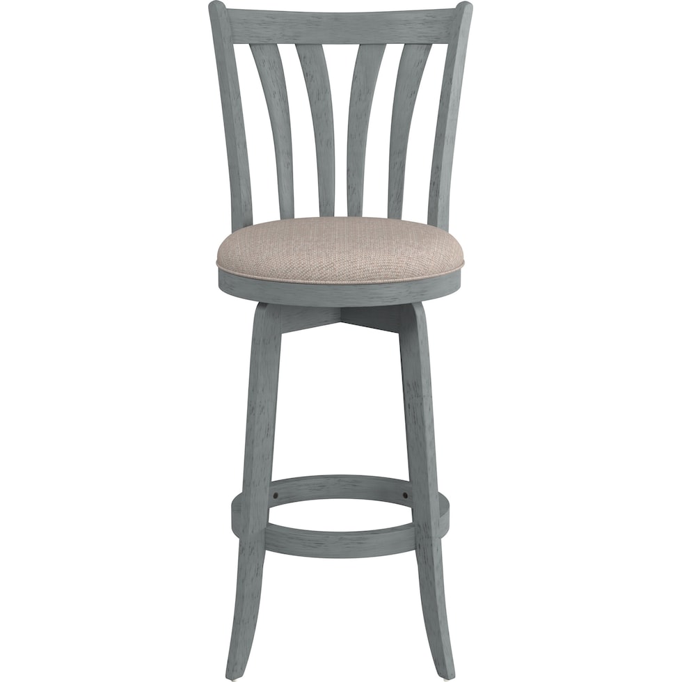 roberta blue white gray bar stool   